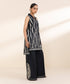 Women's Unstitched Lawn Embroidered Black 2 Piece Suit
